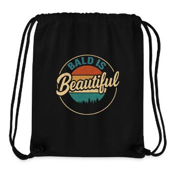 Men's Bald Gift Idea Bald Is Beautiful - Stanley/Stella Recycled Gym Bag - black - Front