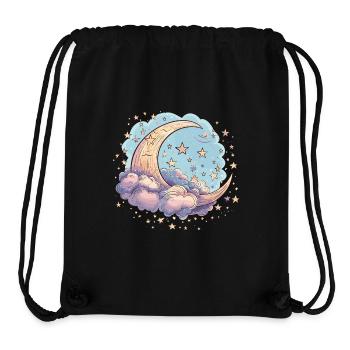 Himmlischer Mond Raum Sternenhimmel Nacht Himmel - Stanley/Stella recycelter Gym Bag - Schwarz - Vorne