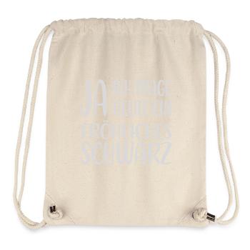 Fröhliches Schwarz – Statementshirt - Stanley/Stella recycelter Gym Bag - Naturweiß - Vorne