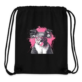 Koala mit Sonnenbrille Bubblegum für einen - Stanley/Stella recycelter Gym Bag - Schwarz - Vorne