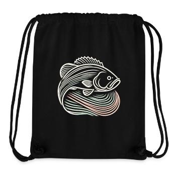 Poisson bar - Sac à cordon recyclé Stanley/Stella - noir - Devant