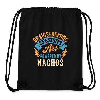 Brainstorming-Sitzungen werden von Nachos unterstützt - Stanley/Stella recycelter Gym Bag - Schwarz - Vorne