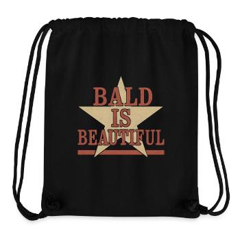 Men's Bald Gift Idea Bald Is Beautiful - Stanley/Stella Recycled Gym Bag - black - Front