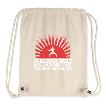 Ein schwarzer Gürtel ist ein weißer Gürtel, der nie aufgegeben hat - Stanley/Stella recycelter Gym Bag - Naturweiß - Vorne