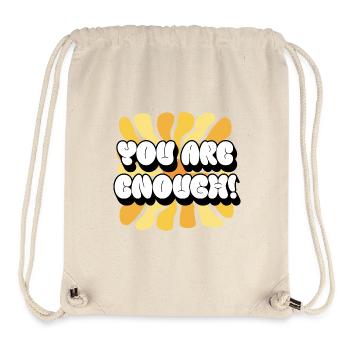 You Are Enough - Du bist Genug - Sonnenblume - Stanley/Stella recycelter Gym Bag - Naturweiß - Vorne