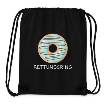 Donut Rettungsring ws - Stanley/Stella recycelter Gym Bag - Schwarz - Vorne