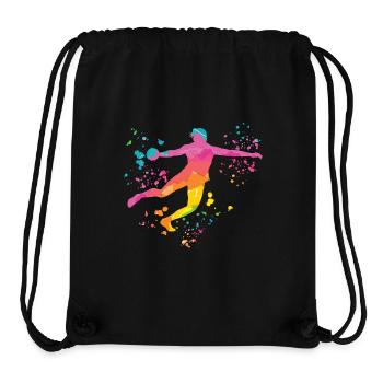 Diskuswerfer Colorsplash Diskuswurf - Stanley/Stella recycelter Gym Bag - Schwarz - Vorne