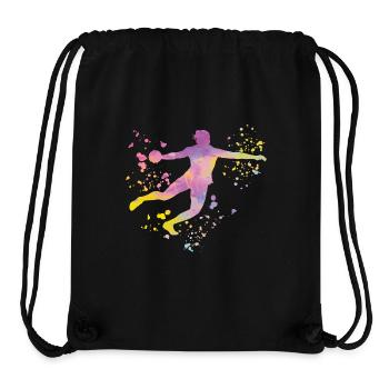 Diskuswerfer Colorsplash Diskuswurf - Stanley/Stella recycelter Gym Bag - Schwarz - Vorne