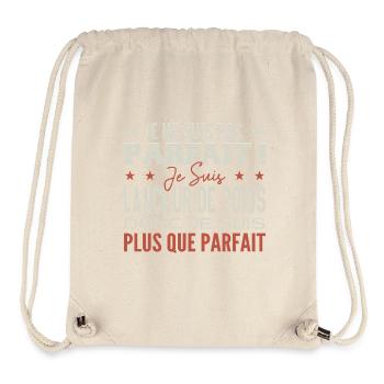 Lanceur de poids le Métier de Rêve Mis à l’Honneur - Sac à cordon recyclé Stanley/Stella - blanc naturel - Devant