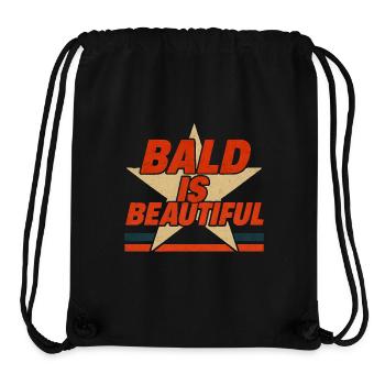 Men's Bald Gift Idea Bald Is Beautiful - Stanley/Stella Recycled Gym Bag - black - Front