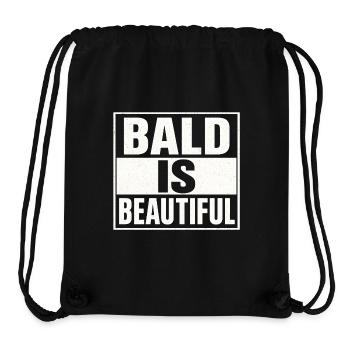 Men's Bald Gift Idea Bald Is Beautiful - Stanley/Stella Recycled Gym Bag - black - Front