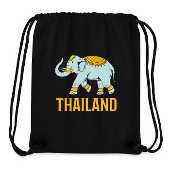 Thaïlande - Sac à cordon recyclé Stanley/Stella - noir - Devant