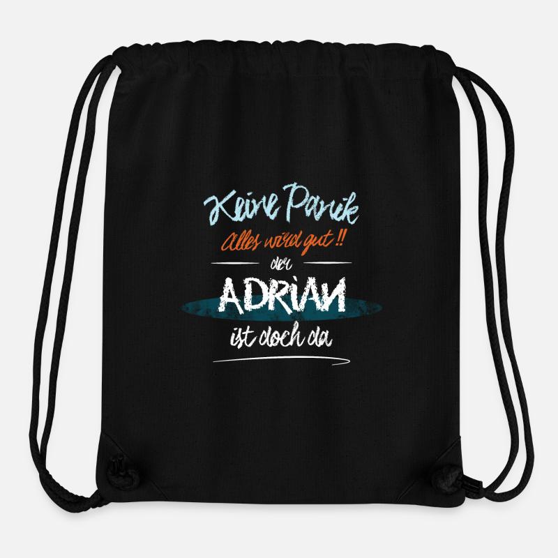 Adrian - Keine Panik. Alles wird gut - Stanley/Stella recycelter Gym Bag - Schwarz