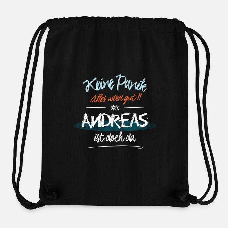 Andreas - Keine Panik. Alles wird gut - Stanley/Stella recycelter Gym Bag - Schwarz
