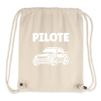Humour pilote de rallye - Sac à cordon recyclé Stanley/Stella - blanc naturel - Devant