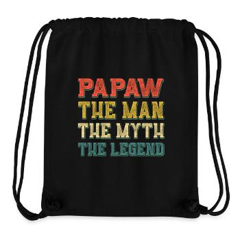 Papa Opa Spruch Papaw The Man The Myth The Legend - Stanley/Stella recycelter Gym Bag - Schwarz - Vorne