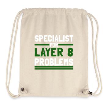 Computer Computerarbeit witzige Sprüche Layer 8 - Stanley/Stella recycelter Gym Bag - Naturweiß - Vorne