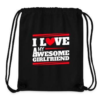 Paare Liebe Herz Freund Geschenkidee Beziehung - Stanley/Stella recycelter Gym Bag - Schwarz - Vorne