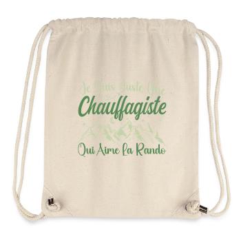Chauffagiste aventurier passionnée de Randonnée - Sac à cordon recyclé Stanley/Stella - blanc naturel - Devant