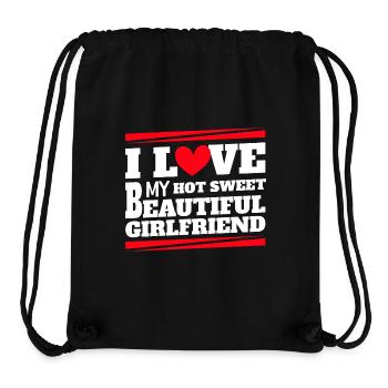 Paare Liebe Herz Freund Geschenkidee Beziehung - Stanley/Stella recycelter Gym Bag - Schwarz - Vorne