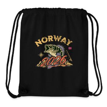 Voyage de pêche en Norvège 2026 - Sac à cordon recyclé Stanley/Stella - noir - Devant