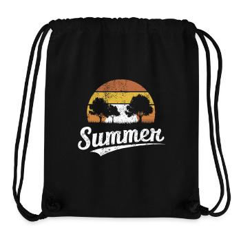Retro Sunset Summer - Stanley/Stella Recycled Gym Bag - black - Front