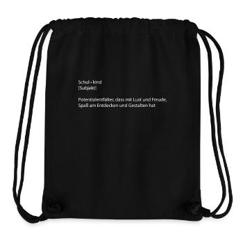 Definition Schulkind weiss - Stanley/Stella recycelter Gym Bag - Schwarz - Vorne