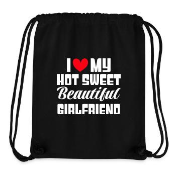 Paare Liebe Herz Freund Geschenkidee Beziehung - Stanley/Stella recycelter Gym Bag - Schwarz - Vorne