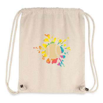 Baseballspieler Baseball - Stanley/Stella recycelter Gym Bag - Naturweiß - Vorne