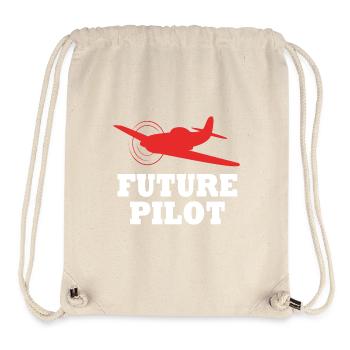 Pilot Flugzeug - Stanley/Stella recycelter Gym Bag - Naturweiß - Vorne