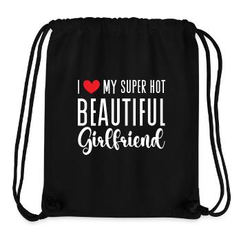 Ich Liebe Meine Freundin Paare Freund Geschenkidee - Stanley/Stella recycelter Gym Bag - Schwarz - Vorne