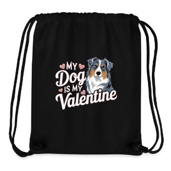 My Dog Is My Valentine | Australian Shepherd Fan - Stanley/Stella Recycled Gym Bag - black - Front