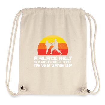 Ein schwarzer Gürtel ist ein weißer Gürtel, der nie aufgegeben hat - Stanley/Stella recycelter Gym Bag - Naturweiß - Vorne