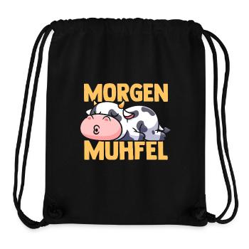 cow farmer farmer morning mill - Stanley/Stella Recycled Gym Bag - black - Front