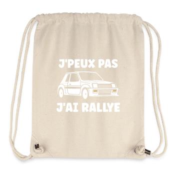 Humour pilote de rallye - Sac à cordon recyclé Stanley/Stella - blanc naturel - Devant