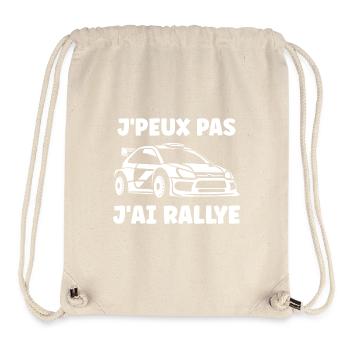 Humour pilote de rallye - Sac à cordon recyclé Stanley/Stella - blanc naturel - Devant
