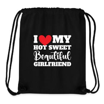 Paare Liebe Herz Freund Geschenkidee Beziehung - Stanley/Stella recycelter Gym Bag - Schwarz - Vorne