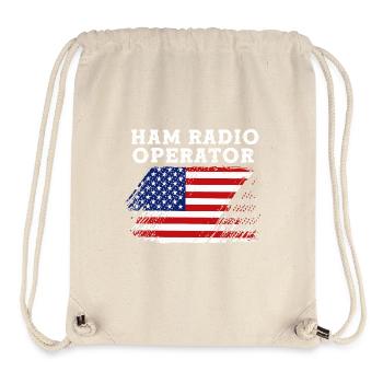 Antenne radio amateur - Sac à cordon recyclé Stanley/Stella - blanc naturel - Devant
