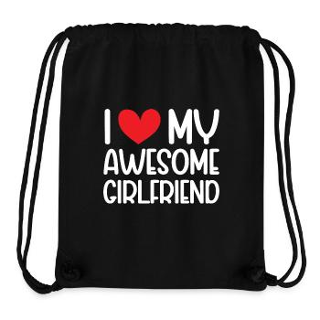 Paare Liebe Herz Freund Geschenkidee Beziehung - Stanley/Stella recycelter Gym Bag - Schwarz - Vorne