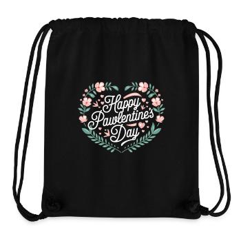 Happy Pawlentine's Day | Gift for Dog Fans - Stanley/Stella Recycled Gym Bag - black - Front