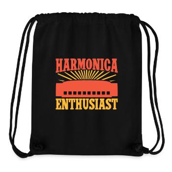 Funny Harmonica Player Enthusiast Harmonica - Stanley/Stella recycelter Gym Bag - Schwarz - Vorne