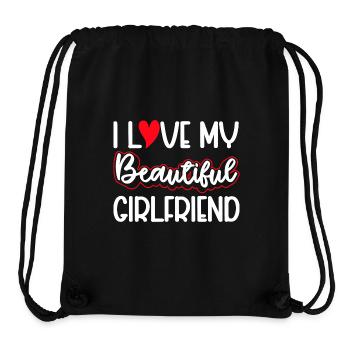 Paare Liebe Herz Freund Geschenkidee Beziehung - Stanley/Stella recycelter Gym Bag - Schwarz - Vorne