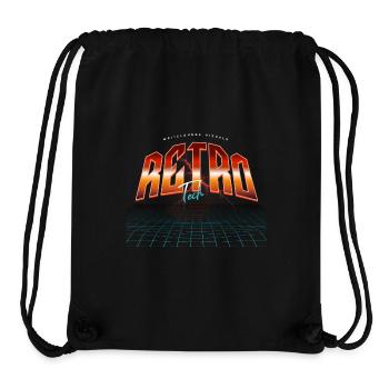 Retro Tech Neon Synthwave - Stanley/Stella Recycled Gym Bag - black - Front