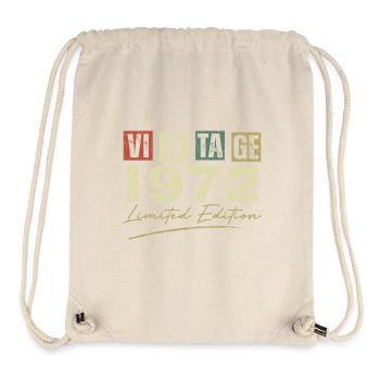 Jahrgang 1972 Original 1972 Jubiläumsgeschenk - Stanley/Stella recycelter Gym Bag - Naturweiß - Vorne