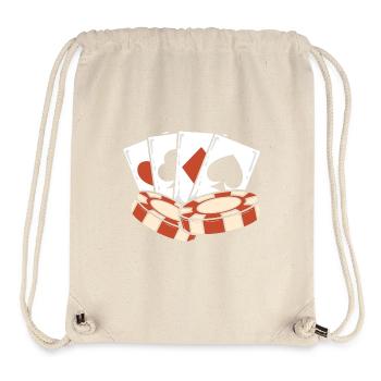 Blackjack Black Jack Casino Glücksspiel - Stanley/Stella recycelter Gym Bag - Naturweiß - Vorne