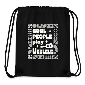 Cool people play Ukulele weiss - Stanley/Stella recycelter Gym Bag - Schwarz - Vorne