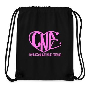 CNA Nursing Quotes Funny Nurse Lovers Cute CNA - Stanley/Stella Recycled Gym Bag - black - Front
