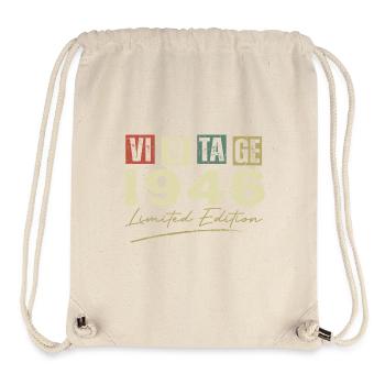 Jahrgang 1946 Original 1946 Jubiläumsgeschenk - Stanley/Stella recycelter Gym Bag - Naturweiß - Vorne