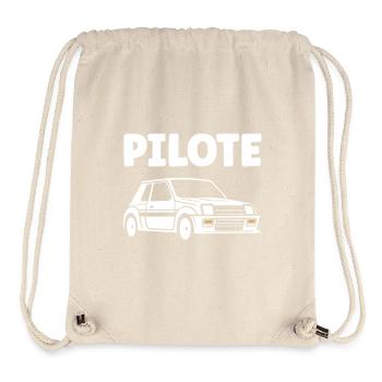 Humour pilote de rallye - Sac à cordon recyclé Stanley/Stella - blanc naturel - Devant