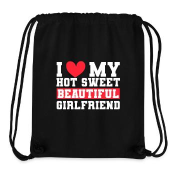 Paare Liebe Herz Freund Geschenkidee Beziehung - Stanley/Stella recycelter Gym Bag - Schwarz - Vorne